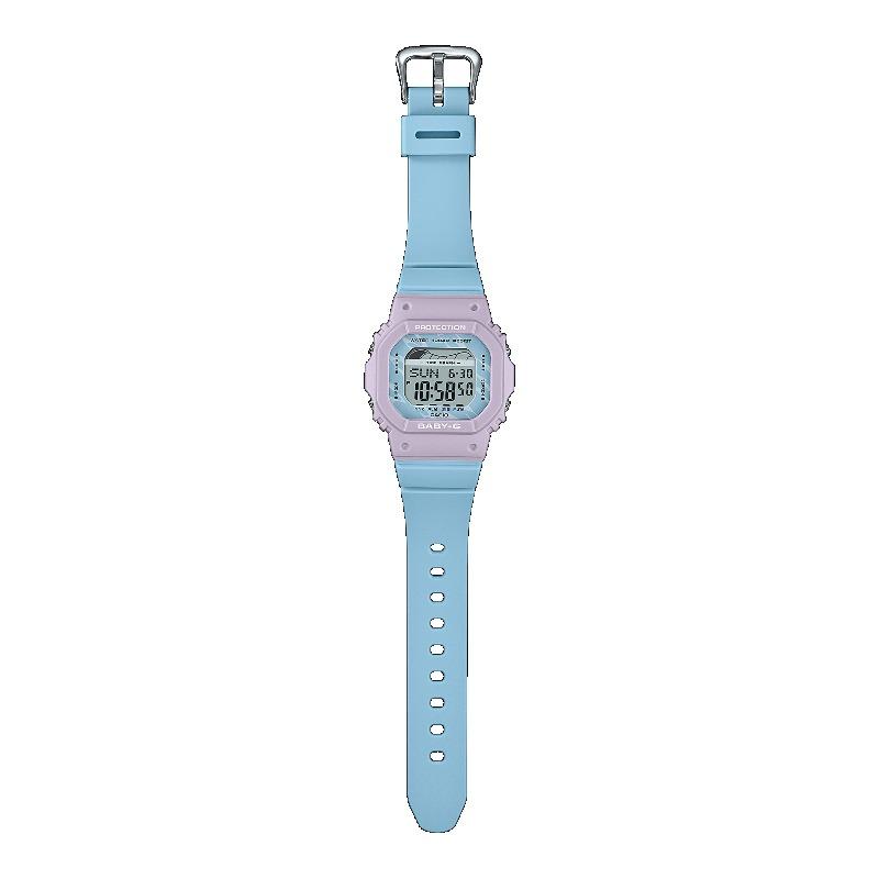 Casio Orologio da donna Baby-G in resina, resistente all'acqua 100M, resistente agli urti, con sveglia, al quarzo, BLX-565-2