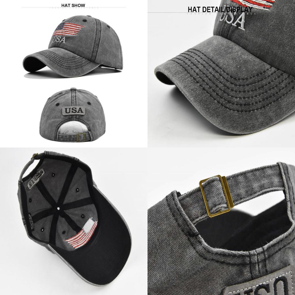 Fashionable Vintage Embroidered Baseball Cap With Adjustable Size And Curved Brim