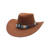 European and American Fashion Jazz Hat Spring and Autumn Winter Woolen Casual Fashion Big Eaves Men and Women Western Cowboy Hat