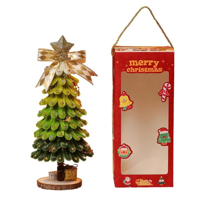 

Classical Plush Christmas Tree Decorations Festives Miniature Pine Figurine Ornament For Living Room Bedroom And Office