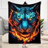 Tiger And Roses Blanket Suitable for Offices, Travel, Living Rooms Also a Good Gift for Friends and Family Suitable for All Seasons.