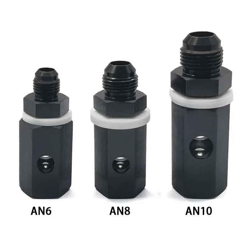 6AN 8AN 10AN Male Fuel Cell Tank Rollover Vent Valve Aluminum Black With Valve Exhaust System Auto Parts