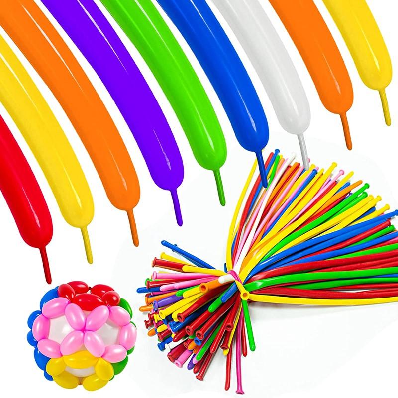 50 Peças Balões Coloridos para Torcer Tiras Longas Mágicas Balão de Látex Para Festa de Aniversário de Crianças Decoração de Casamento Modelagem de Animais DIY