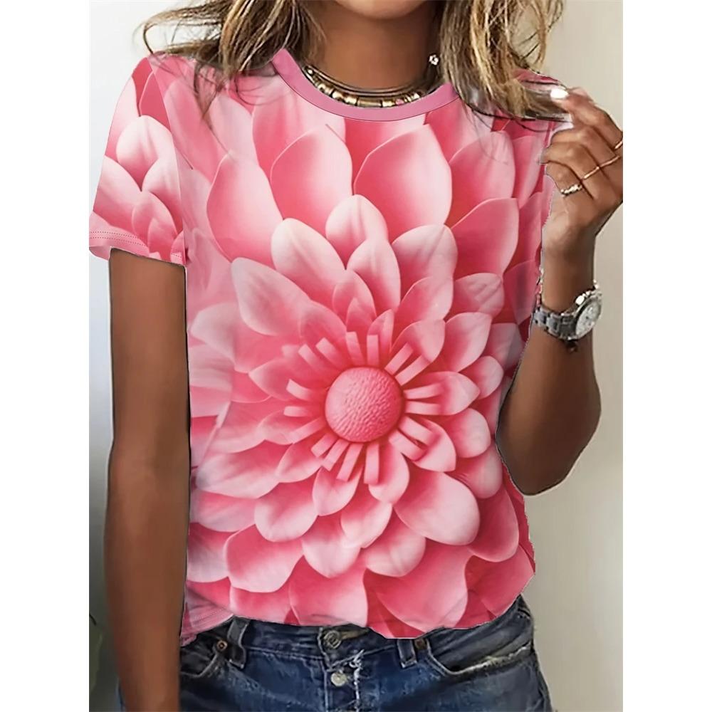 Women's Summer Short Sleeve T Shirt Casual Fashion Clothing Witch Patterns Women's Tops Vacation Travel Clothing Y2K