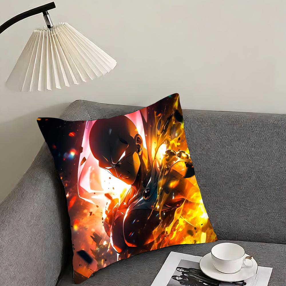 

One-punch man Cushion Cover Reversible Plush Pillow Cover – For car, sofa, bedroom, perfect as a gift. 12x12Inch