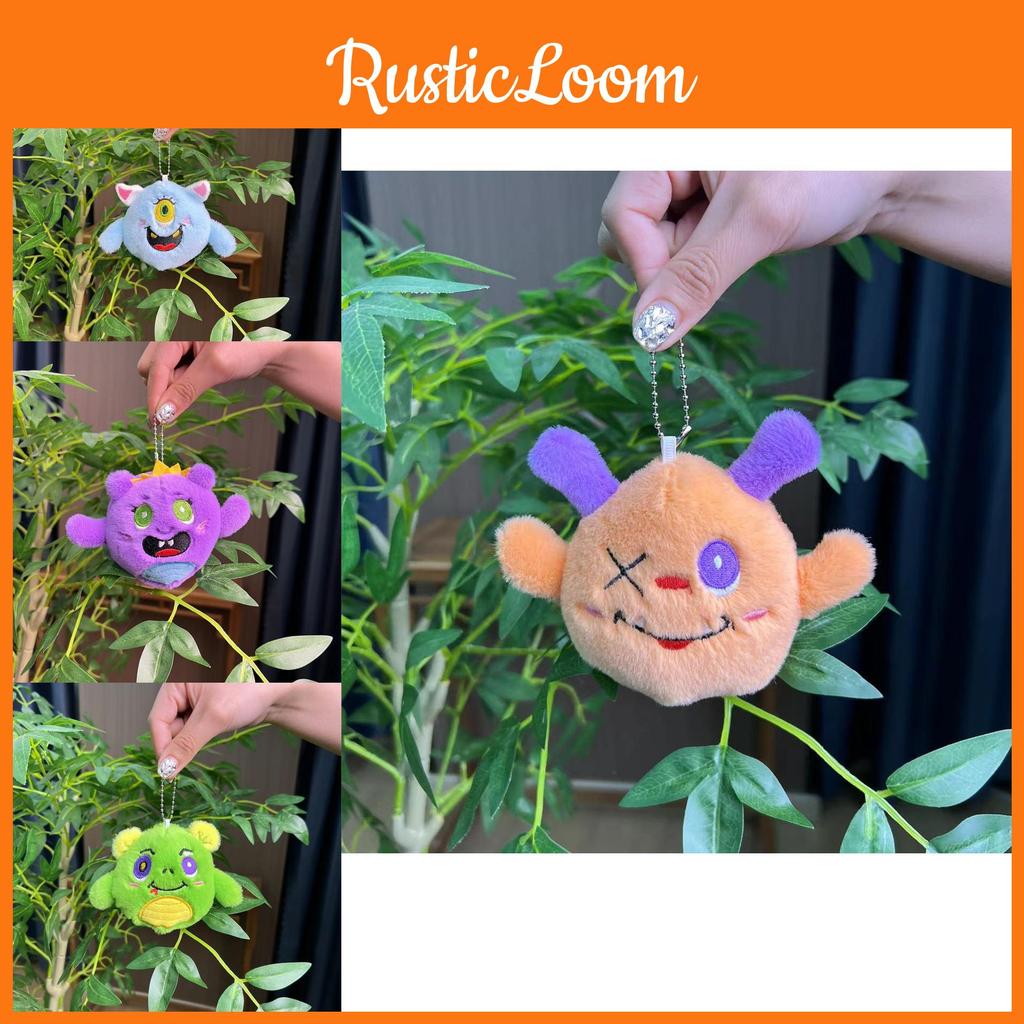 Plush Monster Whimsical Doll Keychain With Adorable Features And Colorful Chain Options