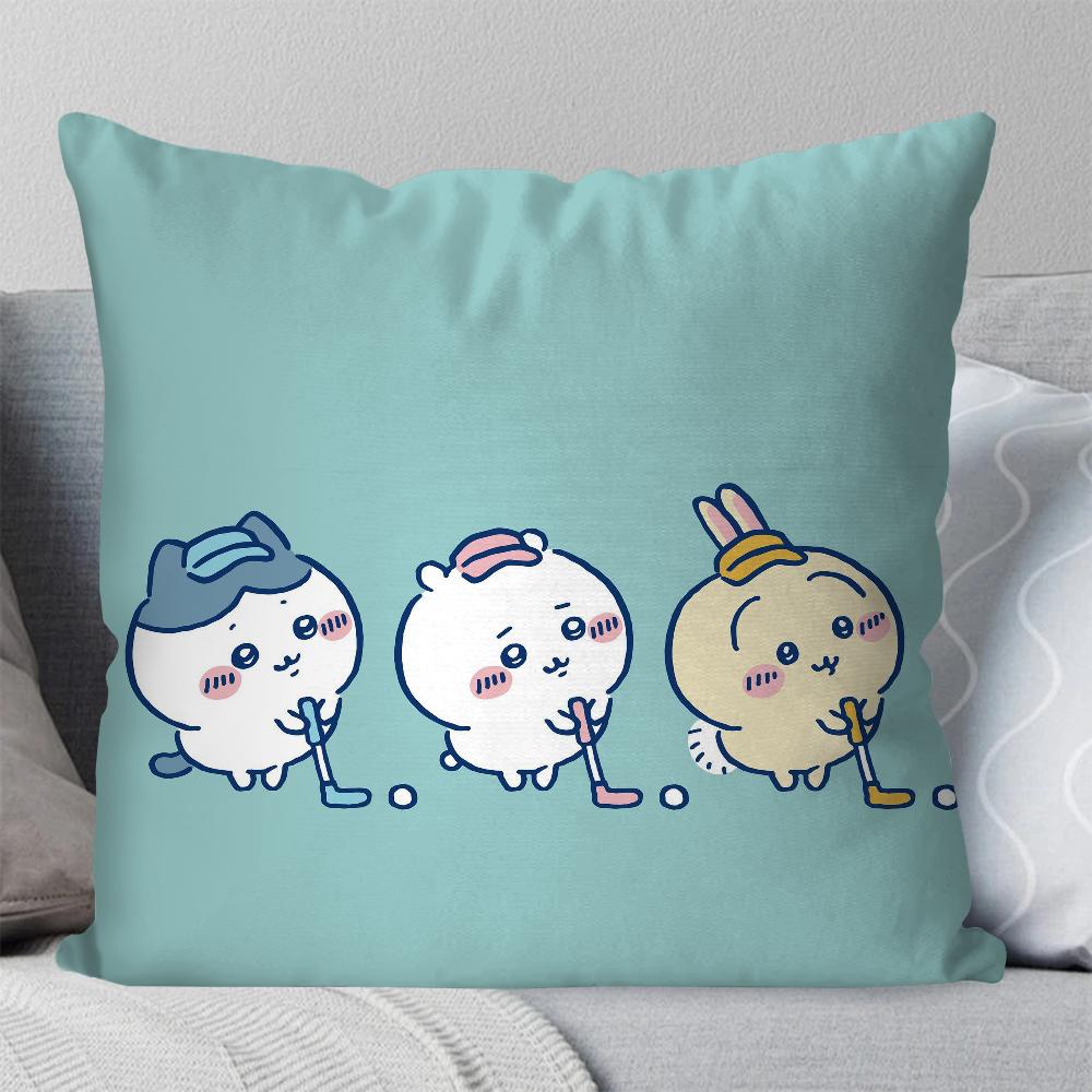 Cartoon Animation C-chiikawa Pillow Case Square Pillow Bedroom Sofa LeisureComfort Cushion Car Living Room Home Decoration 40X40