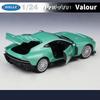 Welly 1/24 Aston Martin Valour Supercar Alloy Car Diecasts & Toy Vehicles Car Model Miniature Scale Model Car Toy for Children