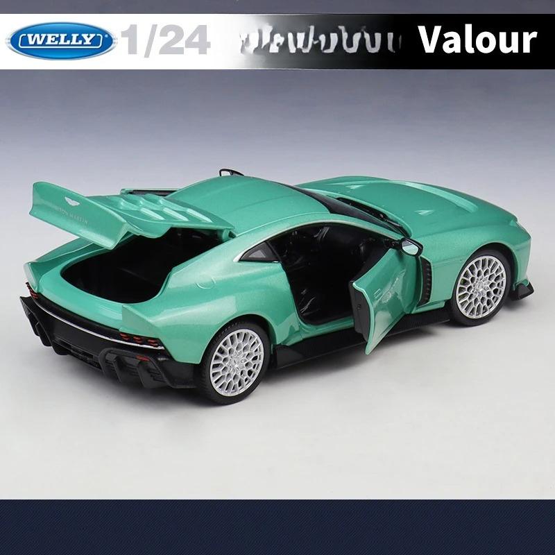 Welly 1/24 Aston Martin Valour Supercar Alloy Car Diecasts & Toy Vehicles Car Model Miniature Scale Model Car Toy for Children