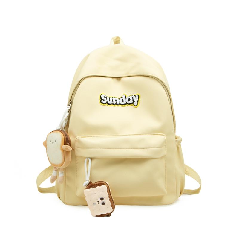 

Сплошной цвет, маленькая сумка с буквенным принтом, женский рюкзак для школьников младших классов, школьная сумка жёлтый