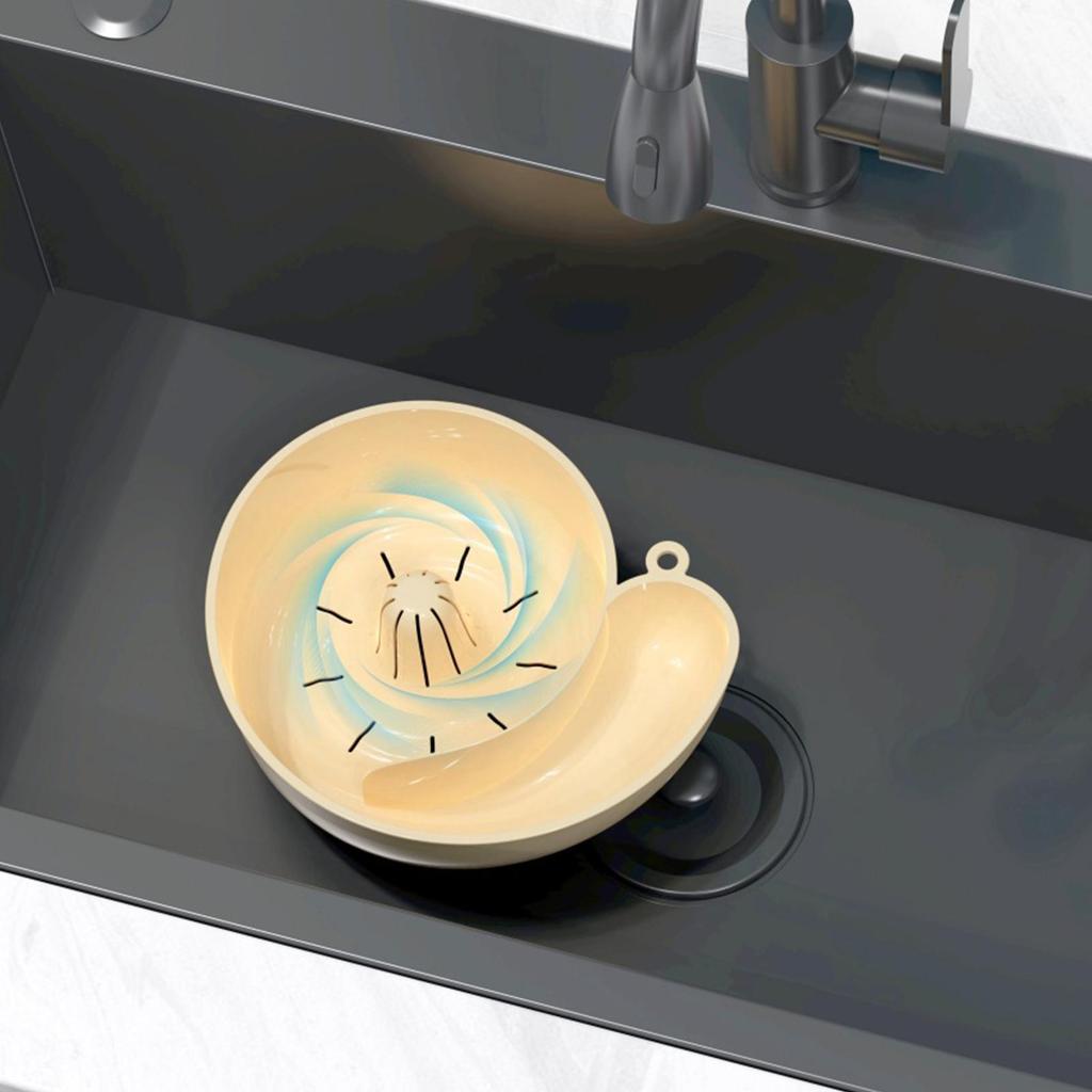 Snail Shape Drain Basket Rotating Fruit Vegetable Washing Bowl with Strainer Automatic Cleaning Basket for Tomato Strawberry