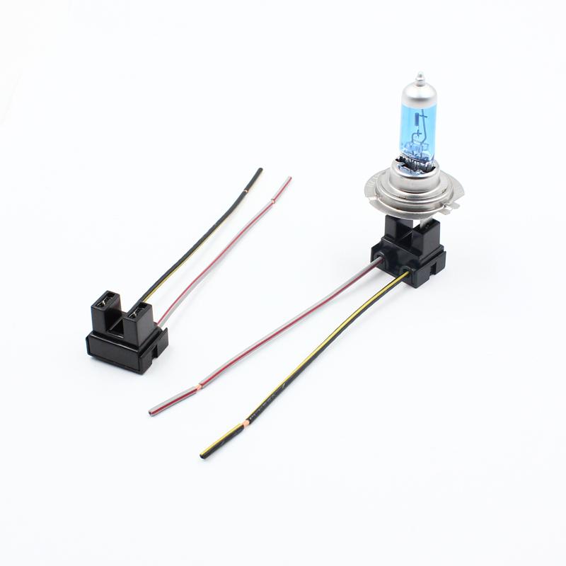 2X H7 Headlight Bulb Socket Outlet Ceramic Lamp Base Car Connector Plug Socket HID H7 Cable Connector Base for Halogen Head Lamp