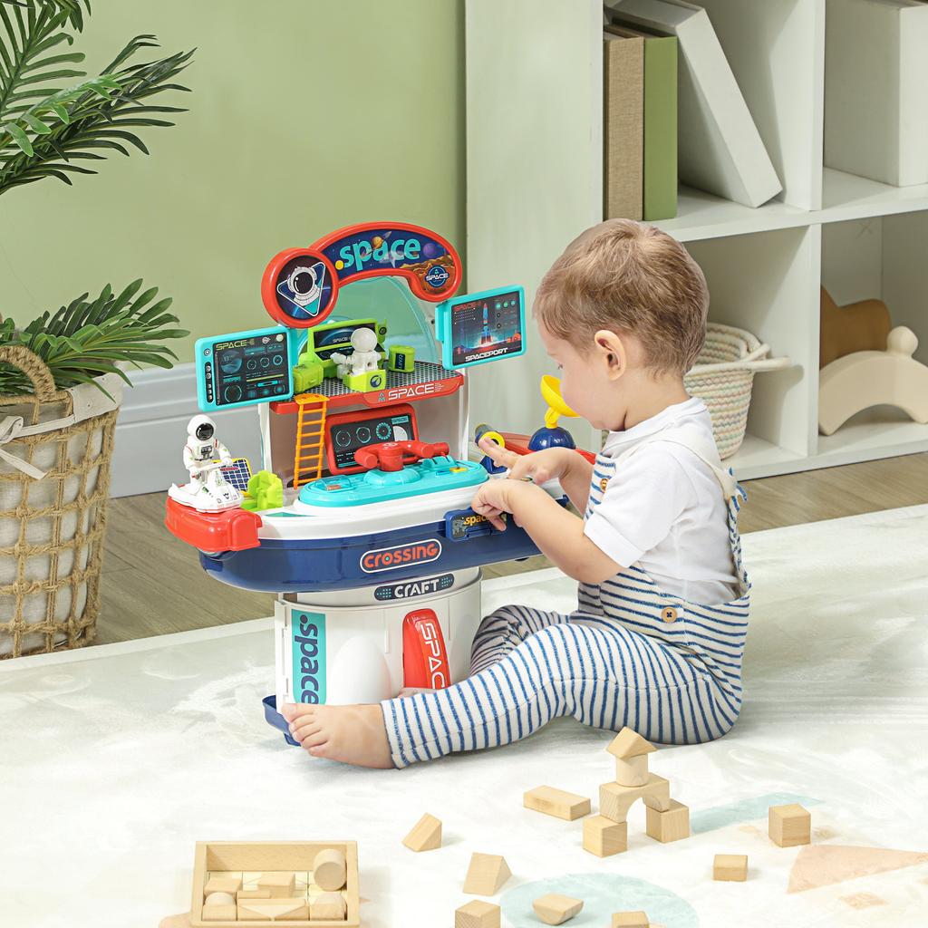 Toy Workbench with 21 Pieces with Space Theme with Sounds and Lights, in PP and GPPS, 45.5x24x52.5 cm