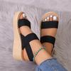 Women's European & American Thick-Soled Woven Slide Sandals - Large Size, Casual, Fashionable Flats