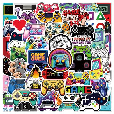 50/100Pcs Cool Classic Game Controller Cartoon Doodle Stickers for DIY Stationery Box Phone Case Cup Laptop Suitcase Retro Style
