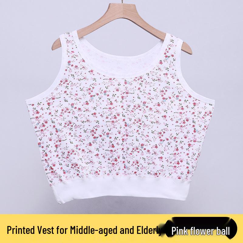 

Plus Size Cotton Vest for Middle-Aged and Elderly Women - Loose Base Layer & Pajama Top XXL [80-100cm]