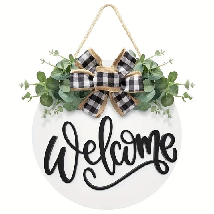 Welcome Sign Front Door Sign Hangings Welcome Sign for Farmhouses Porch Spring Welcome Sign Front Door Decorations