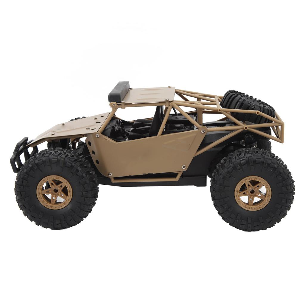 Carros RC 1:Carro de Controle Remoto Escala 16 2.4G Carcaça de Liga 2.4G Resistente a Choques Farol Off Road RC