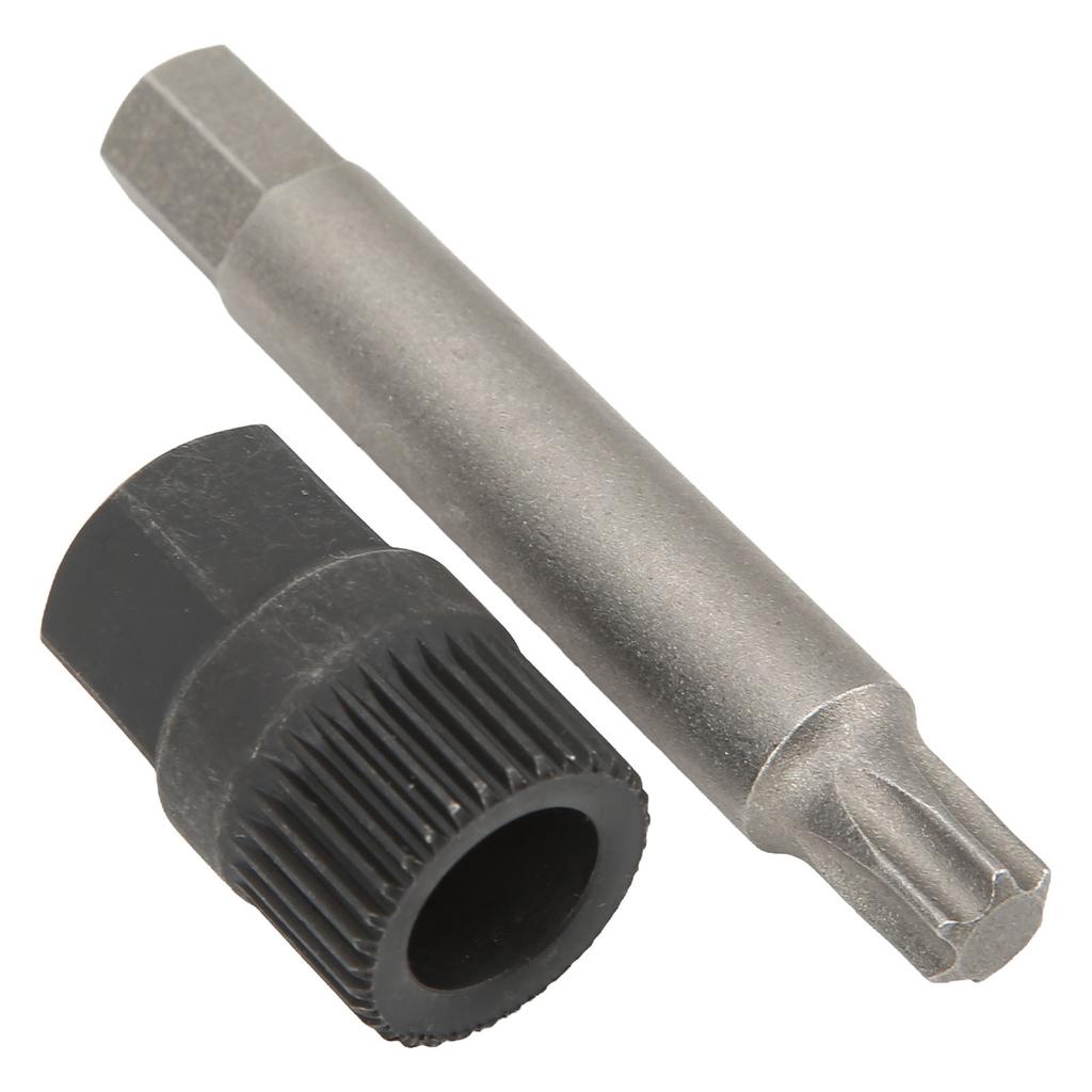 Alternator Pulley Wrench Kit 33 Teeth Spline Socket Drill Bit Puller Remover Tool Replacement for