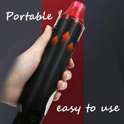 Mini Heat Gun - Portable Handheld Craft Hot Stamping Hot Tool for DIY Projects, Shrink Wrap PVC, Dry Paint Power Supply, No Batteries Required