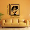 Couple Heart Metal Wall Art Romantic Love Decor Modern Silhouette Design