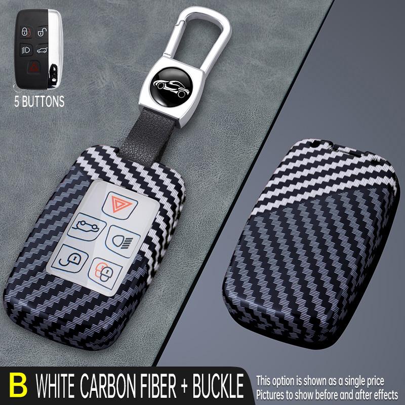 Carbon Car Key Cover Case Shell for Land Rover Range Rover Evoque Discovery Sport Velar for Jaguar XE E-PACE XF 2022 2023 2021