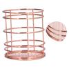 Round Hollow Chopstick Cage Multifunctional Desktop Pen Holder Organizer for Home KitchenRose Gold