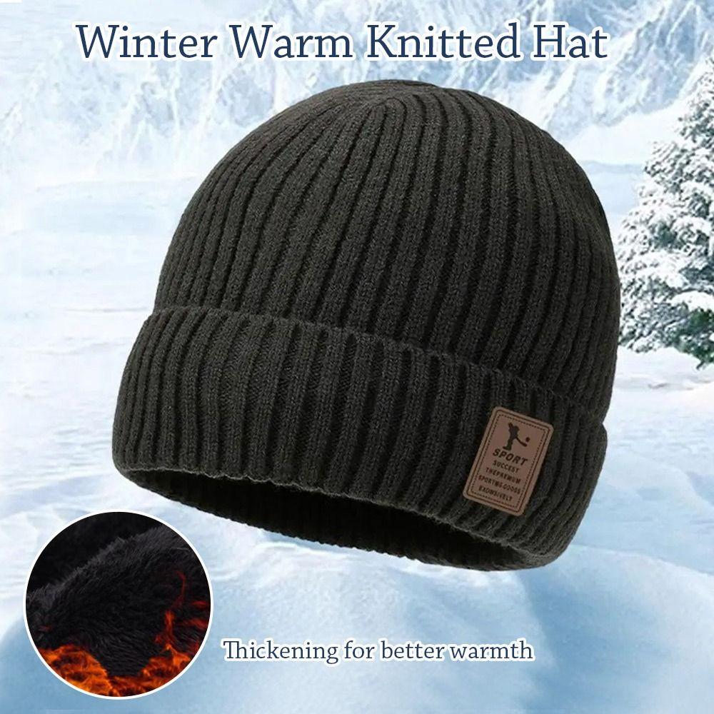 

М яка в язана шапка вітрозахисна шапка-вушанка шапка зимова шапка чоловіча синій