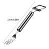 Multipurpose Melons Slicers Stainless Steel Watermelon Fork Cutter Kitchen Fruit Cutting Tool for Home Party Camping