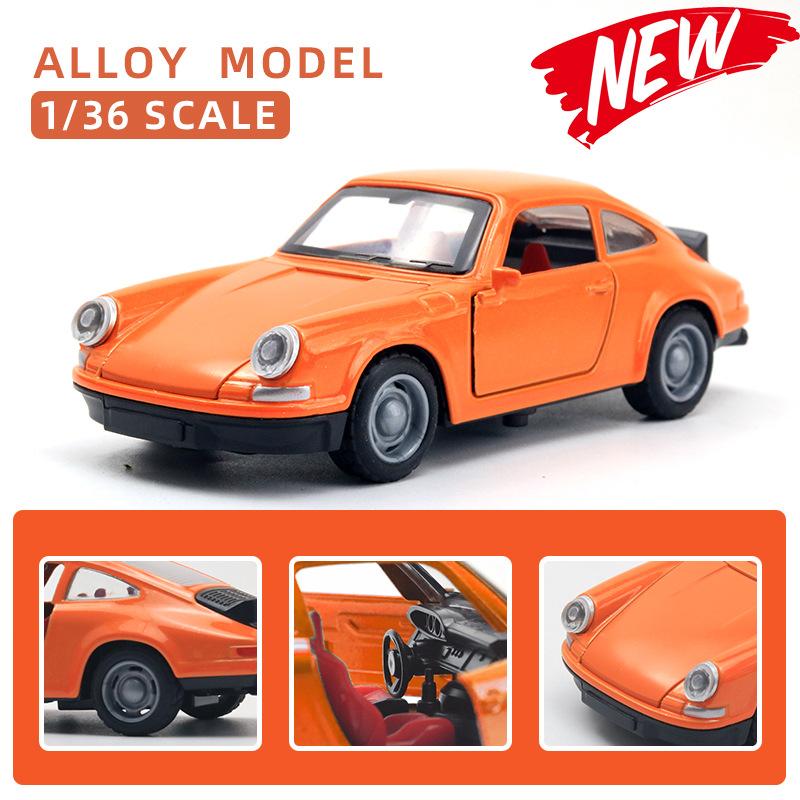 Maßstab 1/36 Oldtimer-Klassiker Legierungs-Automodell Dreitüriges Kinderspielzeugauto Käfer Rückzugauto Sammlung Ausstellung Jungengeschenk