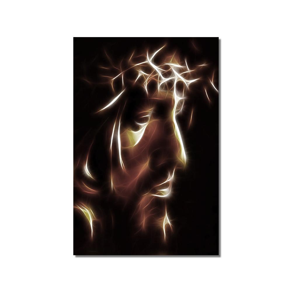 Schwarz und Gold Die Passion Christi Kunst-Leinwanddrucke und Poster Skandinavisches Wandkunstbild Cuadros für Wohnzimmerdekoration