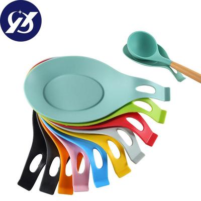 Silikon Isı Yalıtım Yastığı Mutfak Pedi Yaratıcı Çorba Kaşığı Bulaşık Pedi Kaşık Pedi Kaşık Tutucu Mutfak Gadget Sofra Anti-Haşlanma Çorba Kaşığı Pedi