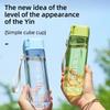 450ml,1pcs Clear Square Drinking Glass In Mate Plastic, Portable Water Bottle with Milk Cable for Outdoor Sport