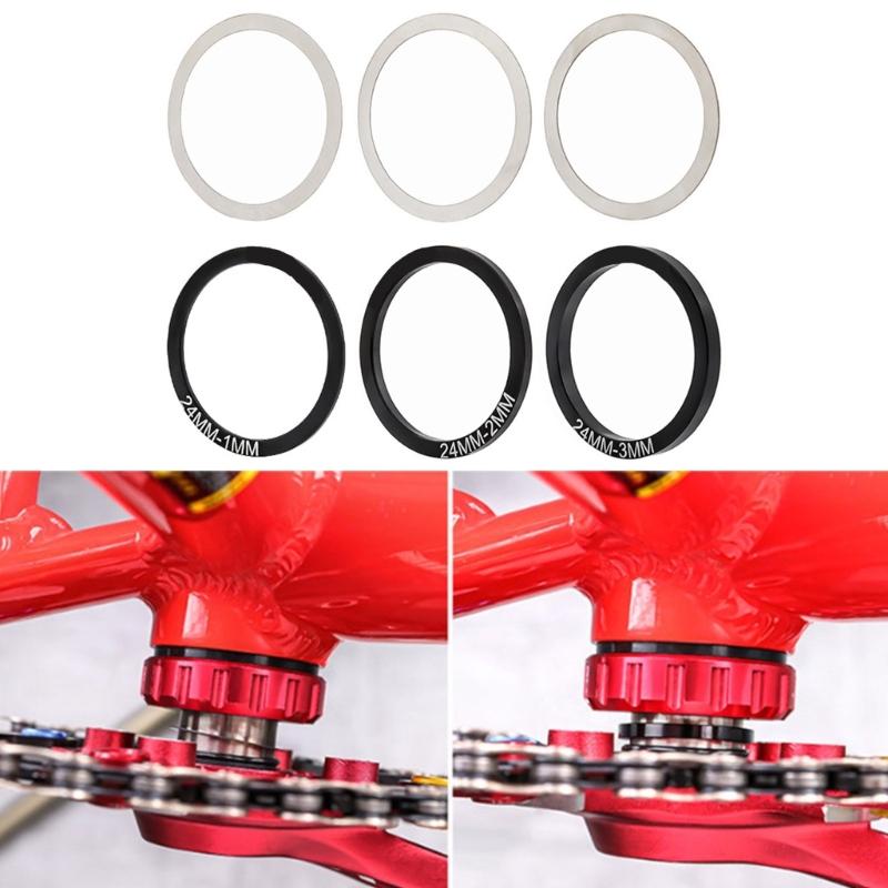 6lots Easily Install Crankset Washers Bicycles Headsets Spacers Adjust Spacer for Improved Cycling Experiences