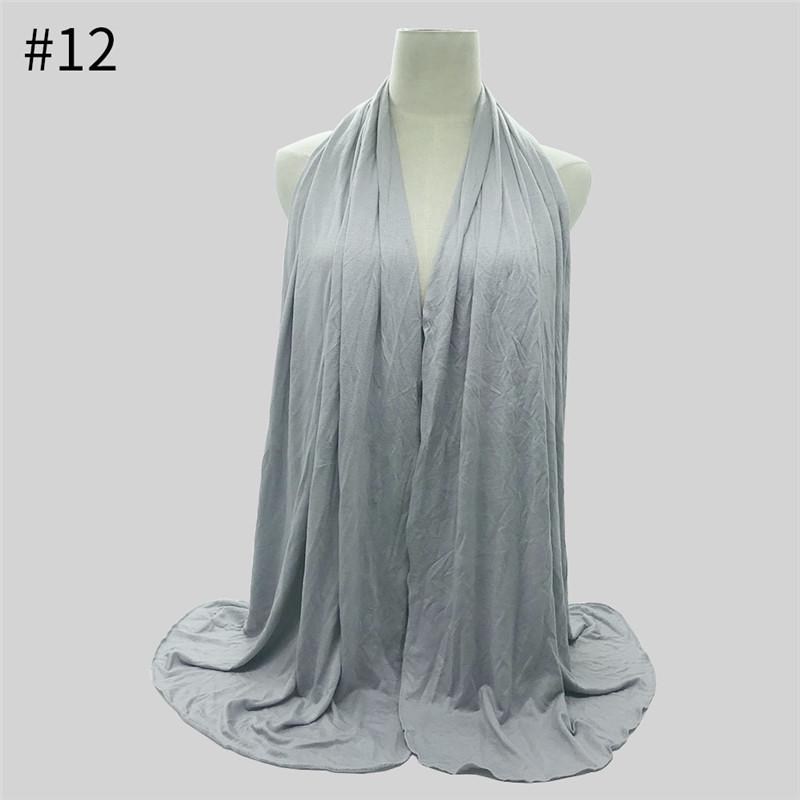 170X60Cm Modal Cotton Jersey Hijab Scarf Ramadan Long Muslim Shawl Plain Soft Turban Wraps For Women Africa Headband