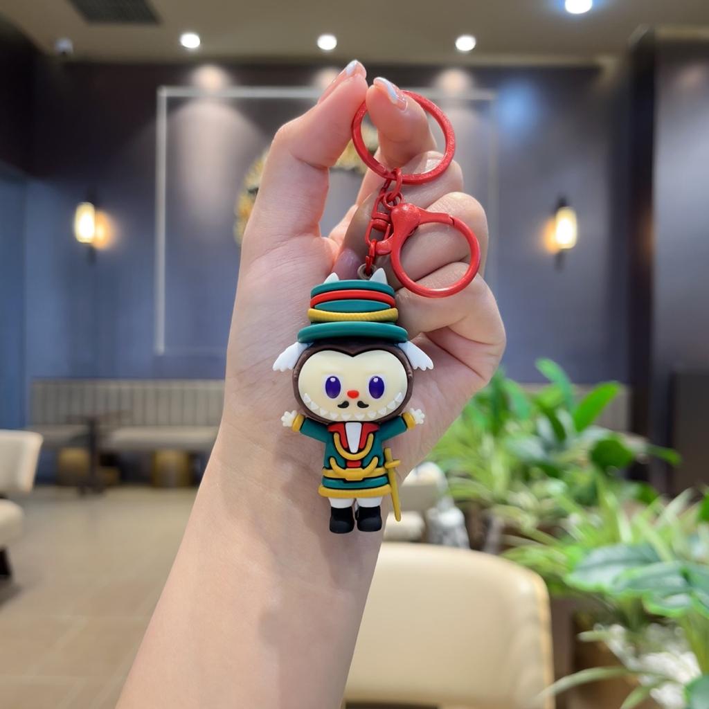 Christmas Key Pendant PVC Cute Three-dimensional Doll Rab Lamb Keychain