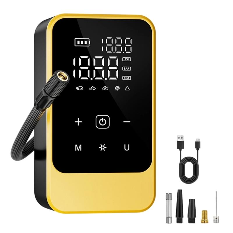 

Tire Inflator Portable Air Compressor, 150PSI Portable Air Pumps, Accurate Pressure LCD Display,Car Bike