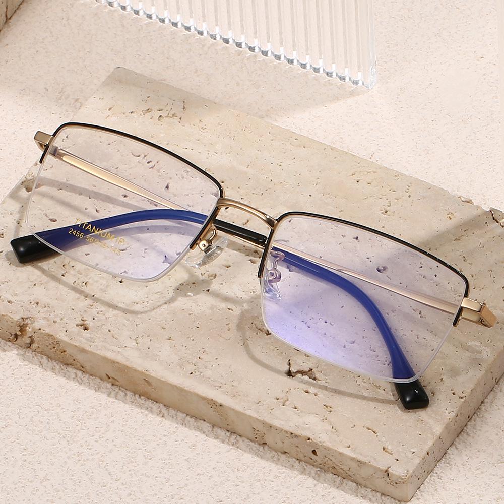 2024 Classic Unisex Half-Rim Titanium Glasses Frame