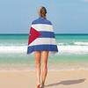 Cuban Flag Beach Towel,Oversized Super Soft Ultra Thin Absorbent Beach Towels for Travel,Quick Dry Double-Faced Pile Towel for Men