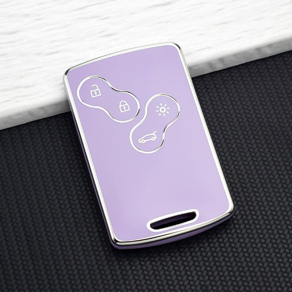 Fashion Tpu Car Key Case Cover For Renault Clio Captur Duster Logan Megane Scenic Koleos Fluence Zoe Key Fob Keychain Auto Parts