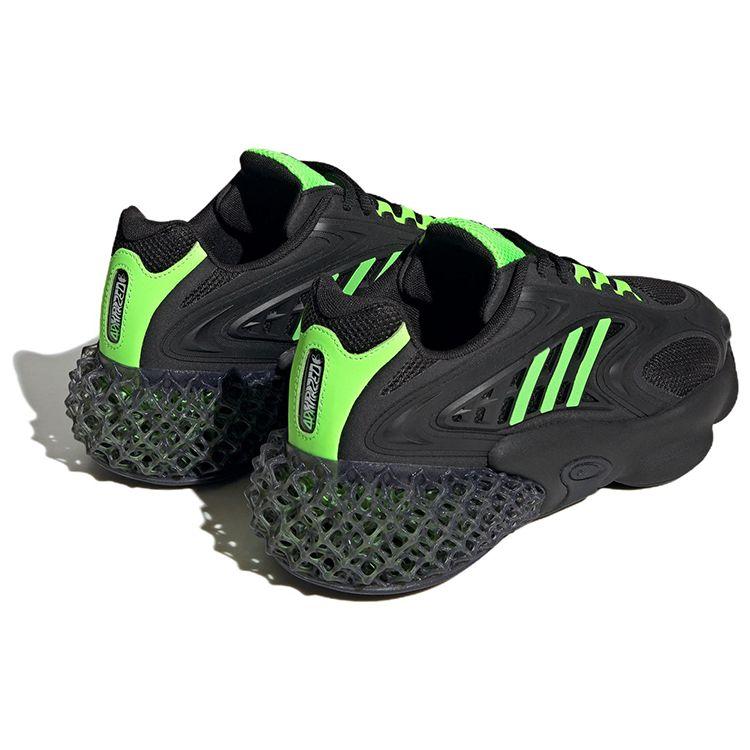 Adidas Originals 4D Krazed Mesh TPU Trendy Cool Slip-Resistant Durable Low-Top Lifestyle Casual Shoes Unisex sneaker Black Green H05961