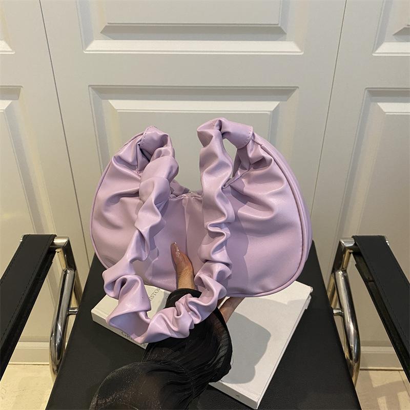 Folded Bag Women's 2025 Spring and Summer New Small Fresh Fashion Handbag Niche Large-capacity Shoulder Bag Cloud Bag