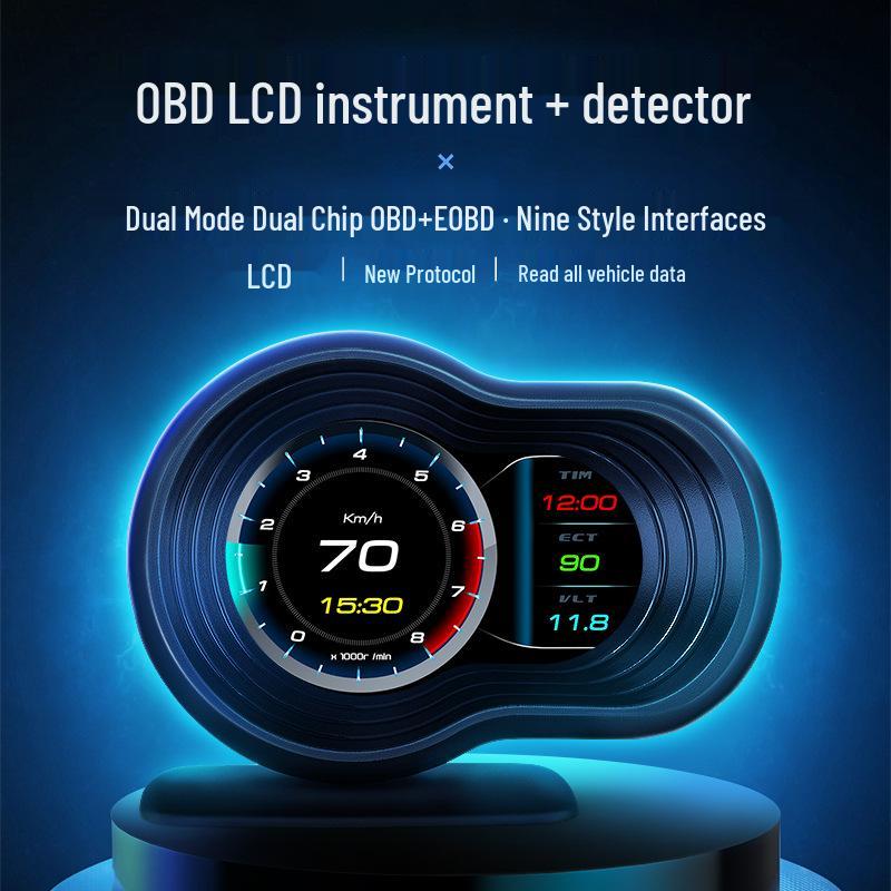 Weiying OBD LCD Multi-function Car Display: Portable HD HUD Dashboard Screen