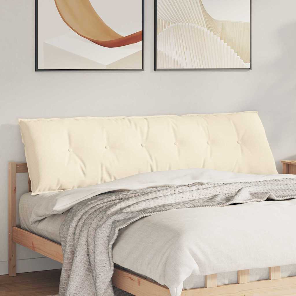 Back Cushion Cream 180 x 50 cm Cord Fabric