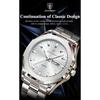 POEDAGAR Luxury Men Wristwatch Waterproof Luminous Week Date Casual Clock Stainless Steel Quartz Fashion Watches Reloj