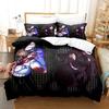 Jeff and Jane Creepypasta Bedding Set Single Twin Full Queen King Size Bed Set Adult Kid Bedroom Duvet Cover Sets 3D Print Anime