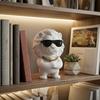3D-gedruckte Löwenfigur Lustige coole Löwenstatue mit Sonnenbrille Sammlerstück Schreibtischornament für Zuhause Büro Geschäftsführertisch Dekoration