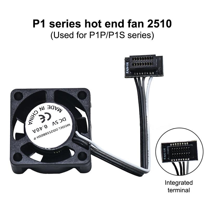 2510 Fan For Bambu Lab X1/P1 Hotend Cooling Fan With Cable Rapid Cooling Fan For Bambu X1C P1S P1P 3D Printer Accessories