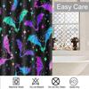 Purple Blue Spider Shower Curtain 72X72 Inch Bat Halloween Bathroom Curtains Set Home Waterproof Polyester Fabric With Hooks
