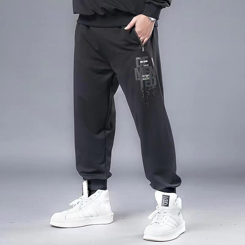 Pantaloni casual da uomo taglie forti: Pantaloni sportivi alla moda con risvolto, vestibilità ampia, lusinghieri